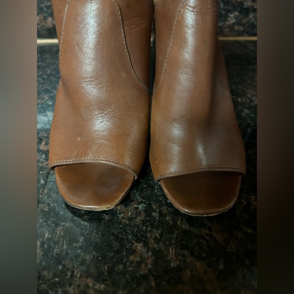 Coach Chunky Heel Brown Leather Ankle Strap Sandals Size 8.5 - Picture 12 of 12